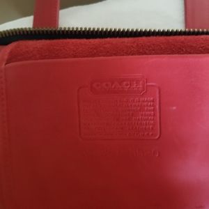 Vintage Red Coach Briefcase